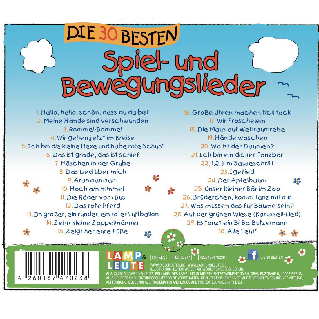 Die 30 besten Spiel- und Bewegungslieder - CD – Bild 2