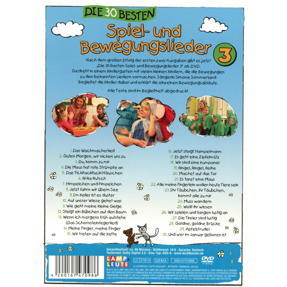 Die 30 besten Spiel- und Bewegungslieder 3 - Die DVD - zum Singen, Lernen und Mitmachen – Bild 2